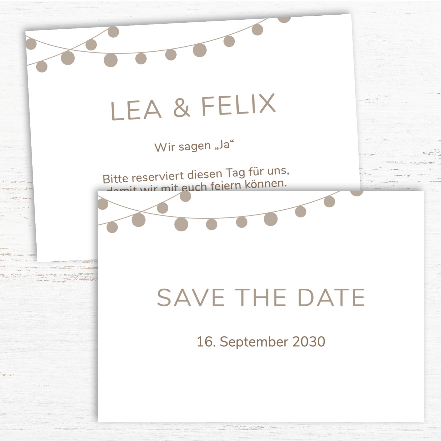 Save the Date Karten: Lampions